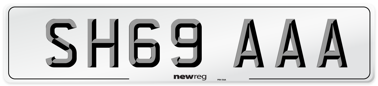SH69 AAA Number Plate from New Reg